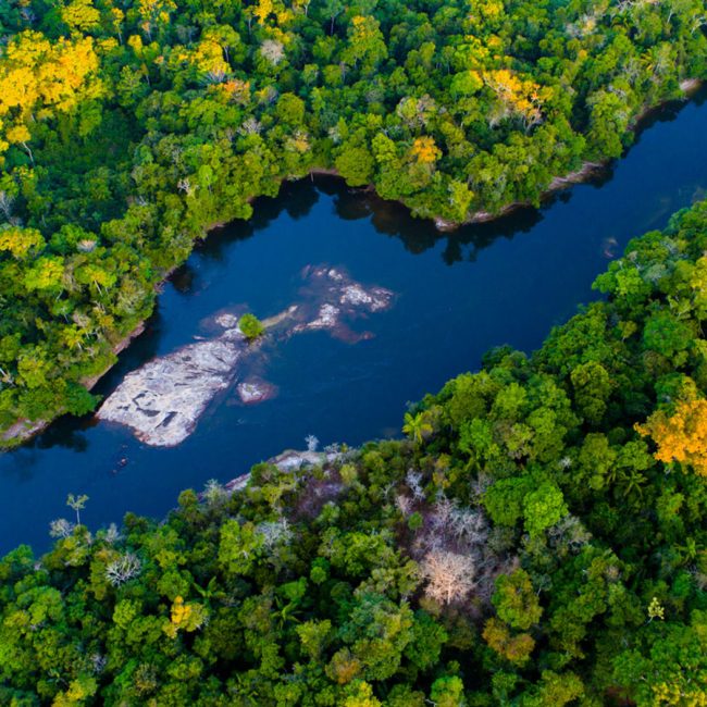 drone photo cristalino river brazil